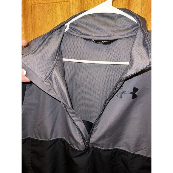 Under Armour Boy's Youth Large YLG Quarter Zip Jacket Coat Pullover Windbreaker - Picture 4 of 7